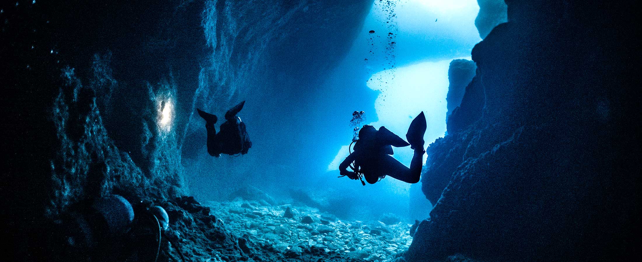 double caves dive site